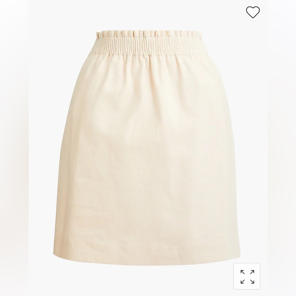 Jcrew cotton-linen beige city skirt